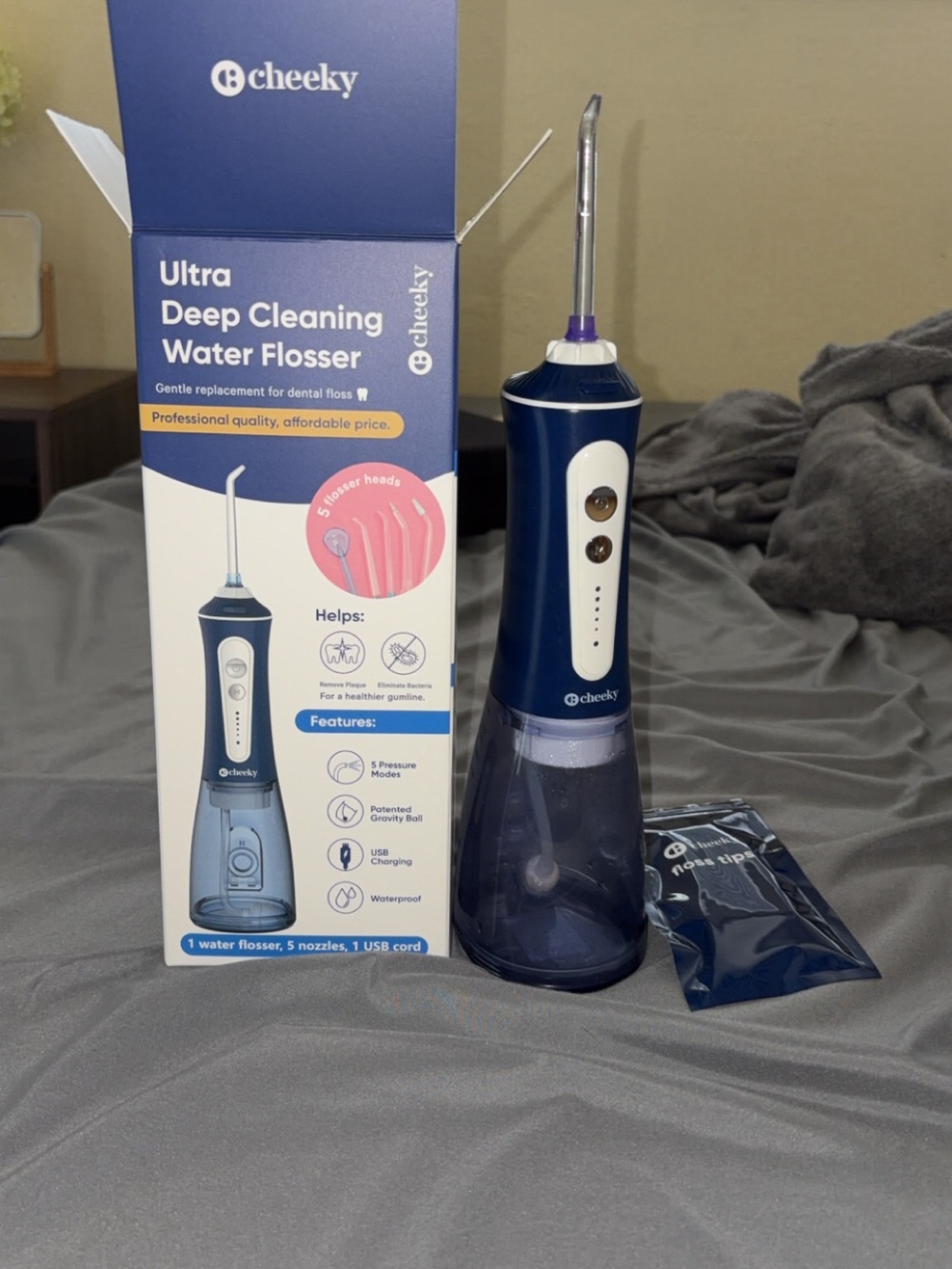 Ultra Deep Cleaning Water Flosser - Navy Blue